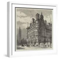 The New Police Offices on the Victoria Embankment-Henry William Brewer-Framed Giclee Print