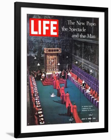 The New Pope, Vatican Interior, July 5, 1963-Dmitri Kessel-Framed Photographic Print