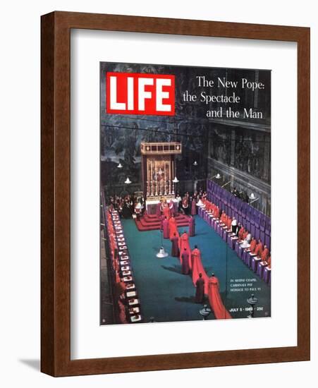 The New Pope, Vatican Interior, July 5, 1963-Dmitri Kessel-Framed Photographic Print