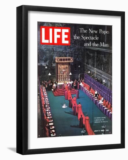 The New Pope, Vatican Interior, July 5, 1963-Dmitri Kessel-Framed Photographic Print