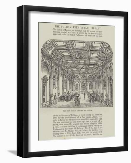 The New Public Library at Fulham-Frank Watkins-Framed Giclee Print