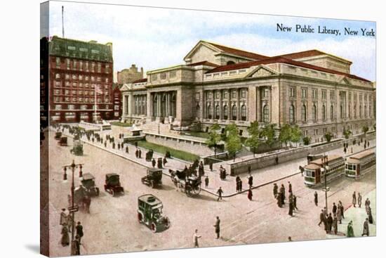 The New Public Library, New York, USA, 1910-null-Stretched Canvas