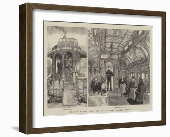 The New Pullman Dining Car on the Great Northern Railway-null-Framed Giclee Print