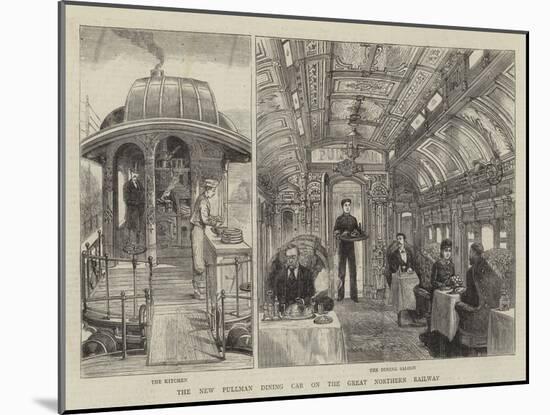 The New Pullman Dining Car on the Great Northern Railway-null-Mounted Giclee Print