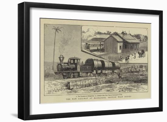 The New Railway at Barbadoes, British West Indies-null-Framed Giclee Print