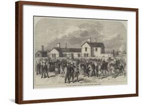 The New Railway Station at the Race-Course, Epsom Downs-null-Framed Giclee Print