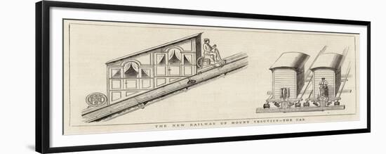 The New Railway Up Mount Vesuvius, the Car-null-Framed Giclee Print