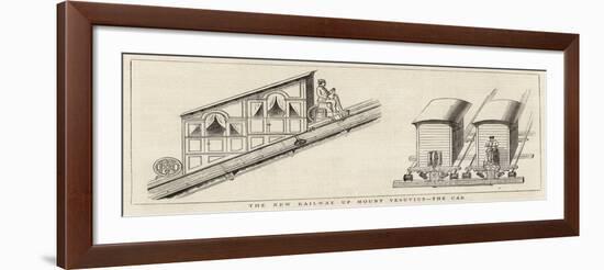 The New Railway Up Mount Vesuvius, the Car-null-Framed Giclee Print