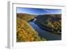 The New River Gorge, Hawks Nest State Park, Autumn, West Virginia, USA-Chuck Haney-Framed Photographic Print