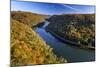 The New River Gorge, Hawks Nest State Park, Autumn, West Virginia, USA-Chuck Haney-Mounted Photographic Print