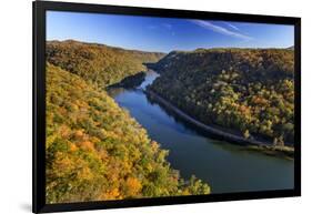 The New River Gorge, Hawks Nest State Park, Autumn, West Virginia, USA-Chuck Haney-Framed Photographic Print