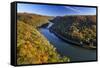 The New River Gorge, Hawks Nest State Park, Autumn, West Virginia, USA-Chuck Haney-Framed Stretched Canvas