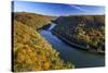 The New River Gorge, Hawks Nest State Park, Autumn, West Virginia, USA-Chuck Haney-Stretched Canvas