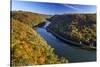 The New River Gorge, Hawks Nest State Park, Autumn, West Virginia, USA-Chuck Haney-Stretched Canvas