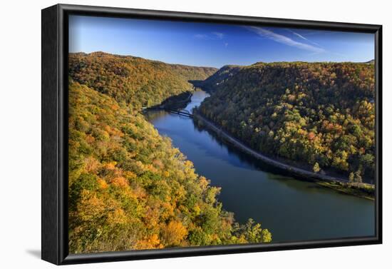 The New River Gorge, Hawks Nest State Park, Autumn, West Virginia, USA-Chuck Haney-Framed Photographic Print