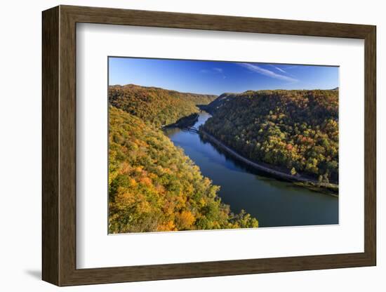 The New River Gorge, Hawks Nest State Park, Autumn, West Virginia, USA-Chuck Haney-Framed Photographic Print