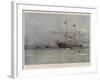 The New Royal Yacht Victoria and Albert, Launched by the Duchess of York at Pembroke Dockyard-Eduardo de Martino-Framed Giclee Print