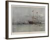 The New Royal Yacht Victoria and Albert, Launched by the Duchess of York at Pembroke Dockyard-Eduardo de Martino-Framed Giclee Print