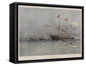 The New Royal Yacht Victoria and Albert, Launched by the Duchess of York at Pembroke Dockyard-Eduardo de Martino-Framed Stretched Canvas