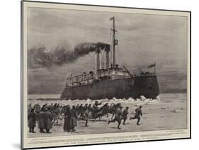 The New Russian Icebreaker, the S S Ermak at Work at Cronstadt-Joseph Nash-Mounted Giclee Print