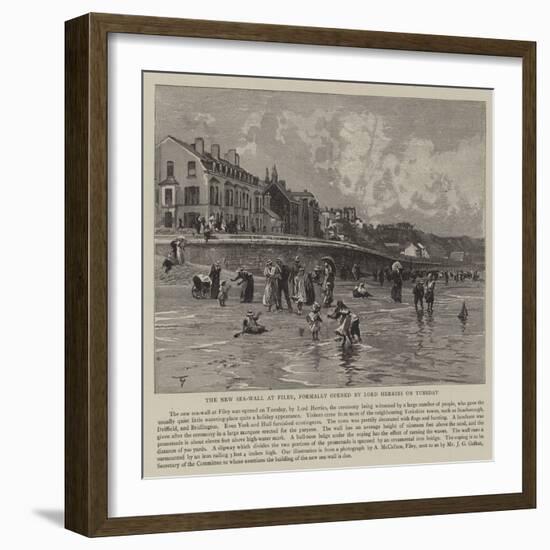 The New Sea-Wall at Filey, Formally Opened by Lord Herries on Tuesday-null-Framed Giclee Print