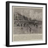 The New Sea-Wall at Filey, Formally Opened by Lord Herries on Tuesday-null-Framed Giclee Print