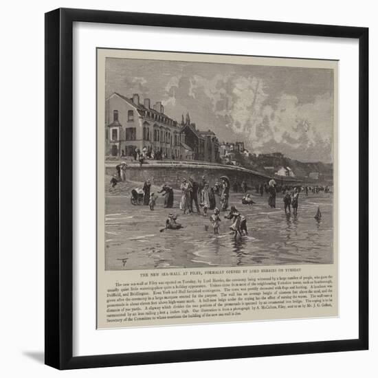 The New Sea-Wall at Filey, Formally Opened by Lord Herries on Tuesday-null-Framed Giclee Print