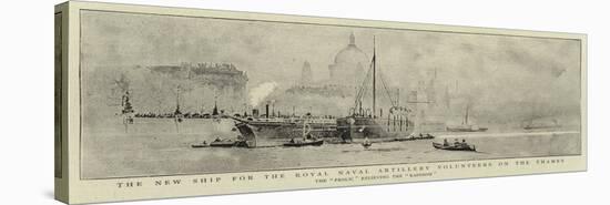 The New Ship for the Royal Naval Artillery Volunteers on the Thames-null-Stretched Canvas