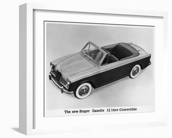 The New Singer Gazelle 1.5 Litre Convertible, C1956-C1958-null-Framed Giclee Print