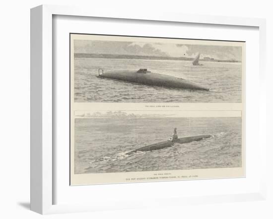 The New Spanish Submarine Torpedo-Vessel, El Peral, at Cadiz-null-Framed Giclee Print