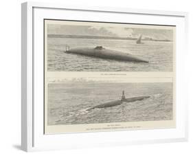 The New Spanish Submarine Torpedo-Vessel, El Peral, at Cadiz-null-Framed Giclee Print