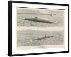 The New Spanish Submarine Torpedo-Vessel, El Peral, at Cadiz-null-Framed Giclee Print