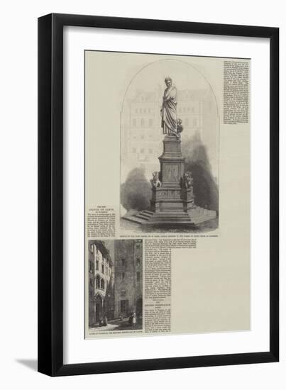 The New Statue of Dante at Florence-null-Framed Giclee Print