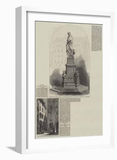 The New Statue of Dante at Florence-null-Framed Giclee Print