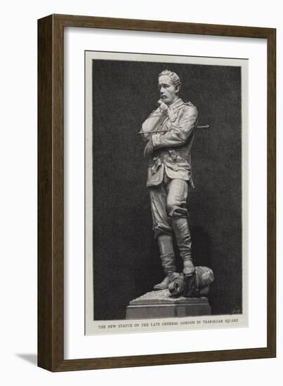 The New Statue of the Late General Gordon in Trafalgar Square-null-Framed Giclee Print