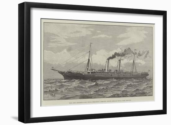 The New Steamer Scot, Union Steamship Company, South African Royal Mail Service-null-Framed Giclee Print