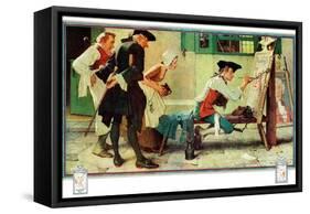 "The New Tavern Sign", February 22,1936-Norman Rockwell-Framed Stretched Canvas