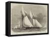 The New Thames Yacht Club Schooner-Match, Rounding the Mouse Light-Ship-Edwin Weedon-Framed Stretched Canvas