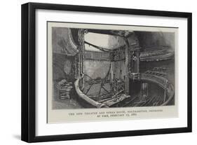 The New Theatre and Opera House, Northampton, Destroyed by Fire, 13 February 1887-null-Framed Giclee Print