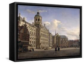 The New Town Hall, Amsterdam, 1668-Jan Van Der Heyden-Framed Stretched Canvas