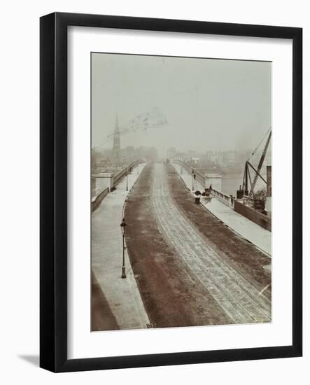 The New Vauxhall Bridge Looking North Towards Victoria, London, 1906-null-Framed Photographic Print