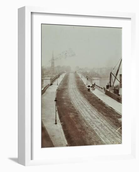 The New Vauxhall Bridge Looking North Towards Victoria, London, 1906-null-Framed Photographic Print