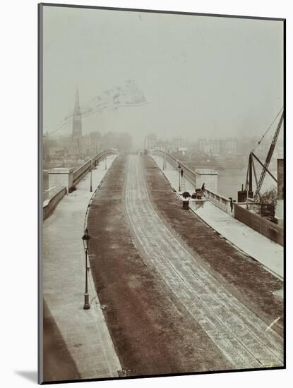 The New Vauxhall Bridge Looking North Towards Victoria, London, 1906-null-Mounted Photographic Print