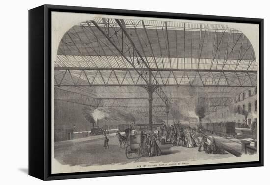 The New Victoria Railway Station at Pimlico-null-Framed Stretched Canvas