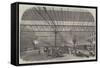 The New Victoria Railway Station at Pimlico-null-Framed Stretched Canvas