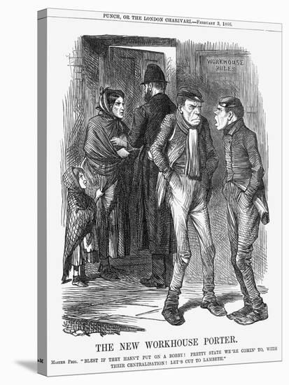 The New Workhouse Porter, 1866-John Tenniel-Stretched Canvas