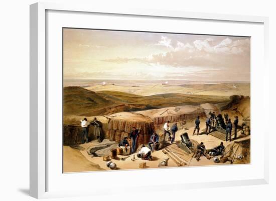 The New Works at the Siege of Sebastapol..., Crimean War, 1853-1856-William Simpson-Framed Giclee Print