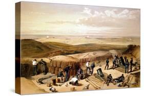 The New Works at the Siege of Sebastapol..., Crimean War, 1853-1856-William Simpson-Stretched Canvas