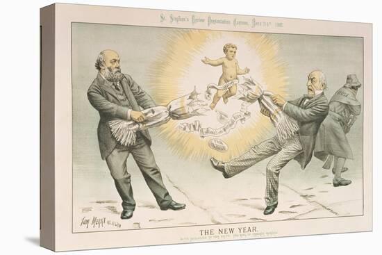 The New Year, from 'St. Stephen's Review Presentation Cartoon', 31 December 1887-Tom Merry-Stretched Canvas