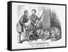 The New Year's Gift, 1858-John Tenniel-Framed Stretched Canvas